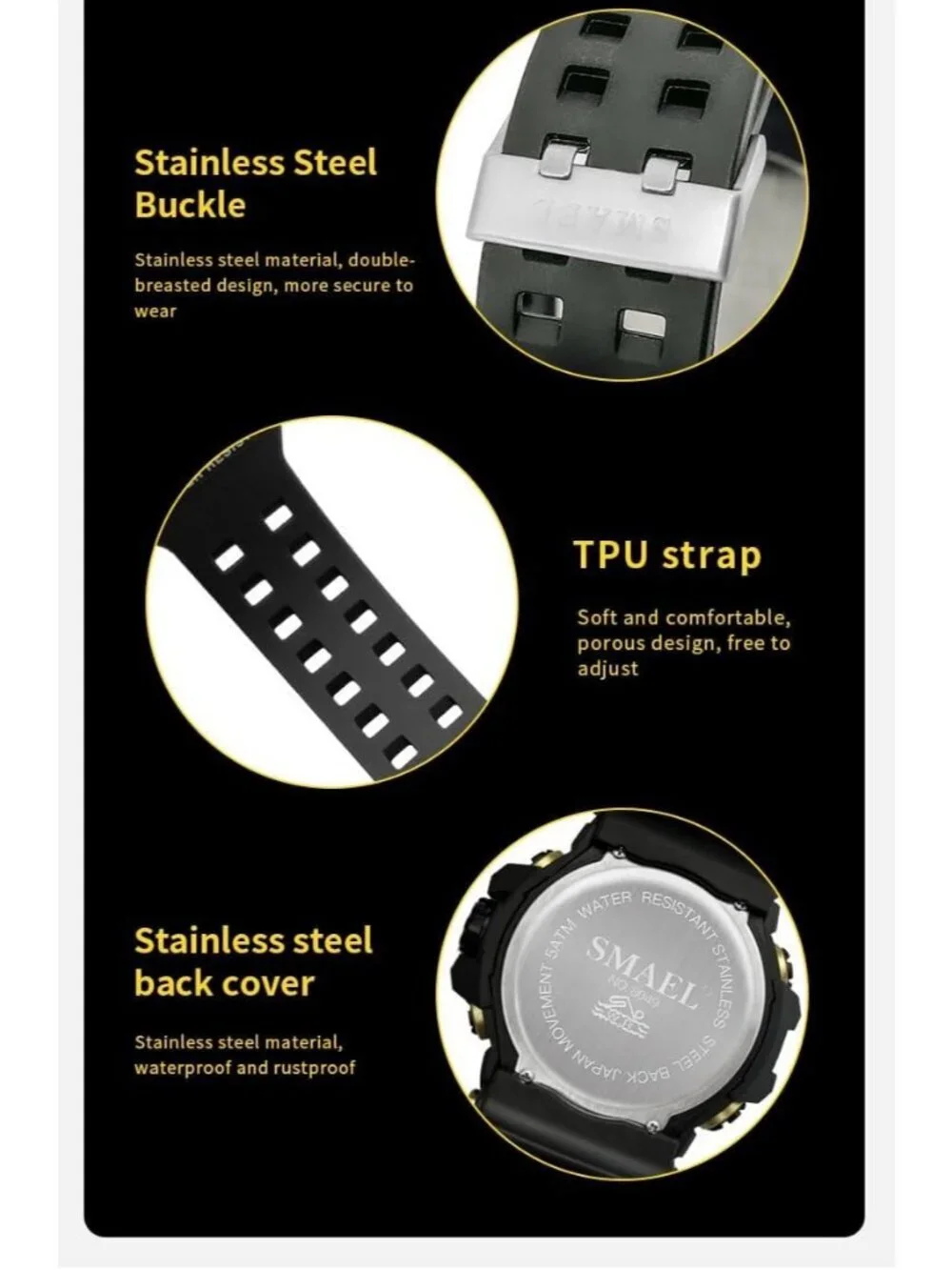 Men's Transparent Gray Analog Luminous Waterproof LED Electronic Digital Watch